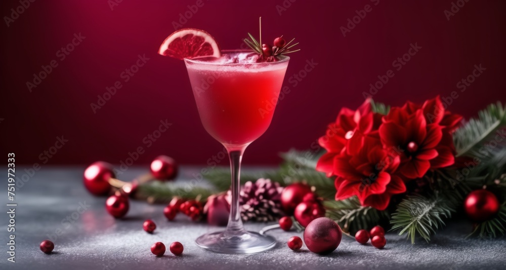 Canvas Prints  Sip into the holiday spirit with a festive cocktail