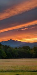 Fototapeta na wymiar sunset over the mountains
