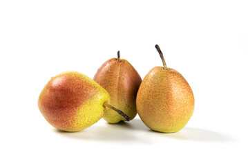 fresh ripe pear fruit isolated on white background