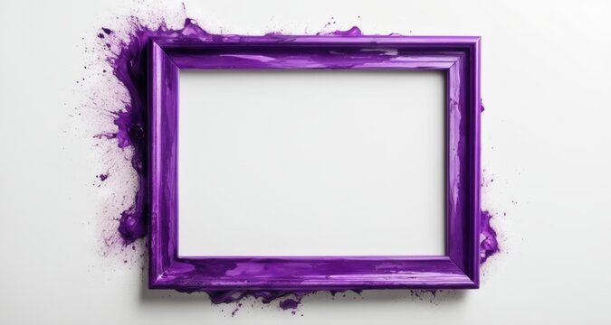  Abstract art frame with splattered paint