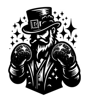 St Patrick's Day Fighting Irish  Boxing Leprechaun 
