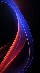 Abstract colorful waves black background wallpaper for phone