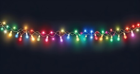  Brighten up your holiday with festive lights! - obrazy, fototapety, plakaty