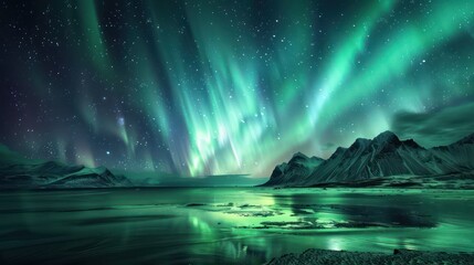 An exquisite display of the aurora dancing across the night sky.