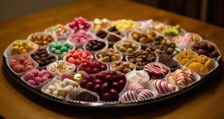  A delightful assortment of colorful candies and chocolates