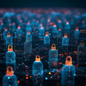 Visual representation of advanced tech protecting against cyber threats