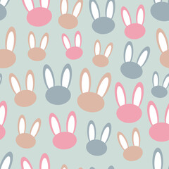 Rabbit seamless pattern. Abstract art print. Design for paper, covers, cards, fabrics, interior items and any. Vector illustration about Easter.