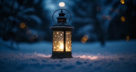  A solitary light in the winter night