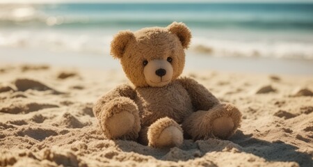  A teddy bear's beach day adventure