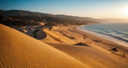 Fototapeta na wymiar Serene Beach Sunset - A Journey to Tranquility