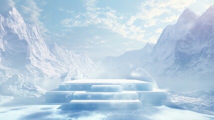 Frozen Majesty The Ice Podium - obrazy, fototapety, plakaty