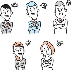 businessman in trouble illustration