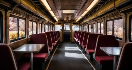  Empty train car, ready for passengers