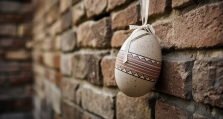  Easter spirit on a brick wall