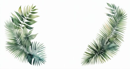 Fototapeta na wymiar Elegant tropical leaves, perfect for a summery design