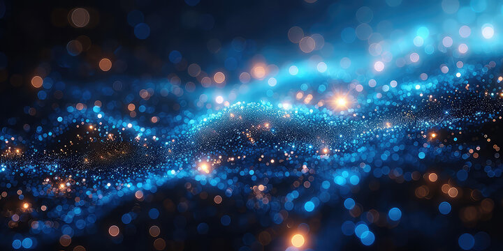 Blue particles background for graphics use. Created with Ai