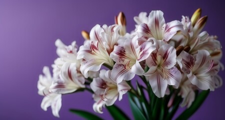  Elegant bouquet of lilies in bloom
