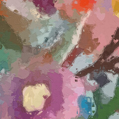 Watercolor and various flowers, roses, peonies, scenic lotus leaves, and lotus flowers