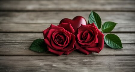  Elegance in Bloom - A Pair of Red Roses