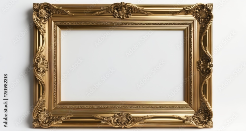 Canvas Prints  Elegant gold-framed mirror, perfect for a luxurious interior