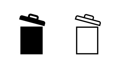 Trash icon set. trash can icon. delete icon vector. garbage