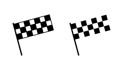 Racing flag icon set. race flag icon.Checkered racing flag icon