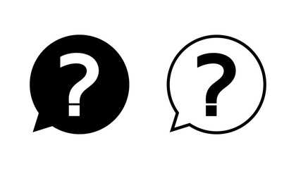 Question icon set. question mark icon vector.