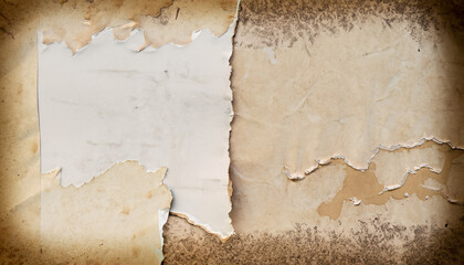破れた古い紙,テクスチャ,背景,引き裂かれ破れた紙,Generative AI AI画像