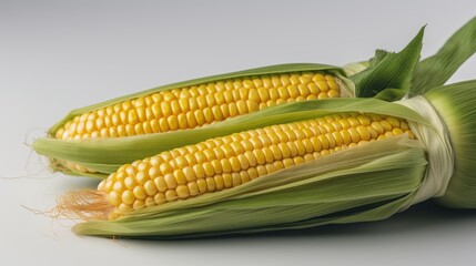 fresh corn isolated on white background