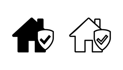 House insurance icon set. house protection icon.