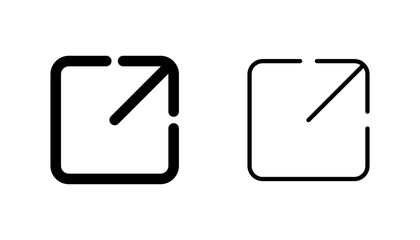 External link icon set. link icon vector. hyperlink symbol