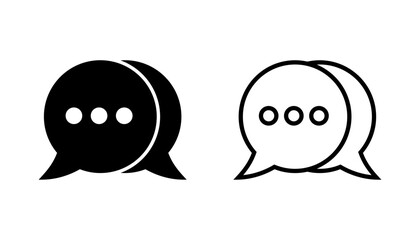Chat icon set. speech bubble icon. comment icon vector. message. contact us