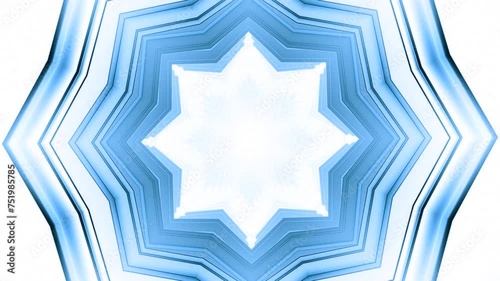 Poster circular tunnel with changing shape in floral. motion. rings and layers of moving tunnel transformin