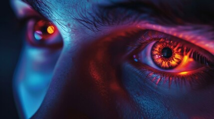 The strained eyes of a gamer illuminated by the glow of a computer screen as they navigate their way through a complex virtual world.