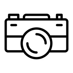 This is the Photo Camera icon from the Holidays icon collection with an Outline style