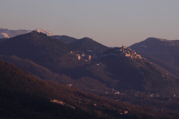 sunset in the mountains