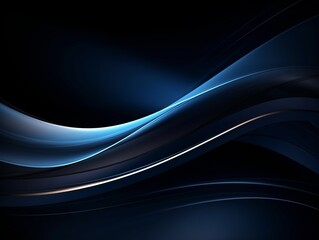Abstract waves on dark blue background. 
