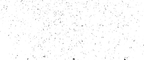 Vector black grainy texture isolated on white background.