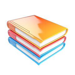 stack of books isolated on white