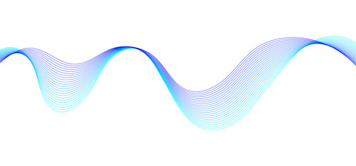 Wavy vector line abstract, business curve lines, graphic element isolated on white background vector illustration