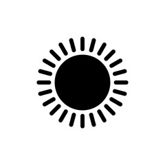 Sun icon vector isolated on white background. Sun vector icon