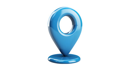 Blue Pointer Icon, Location symbol isolated on transparent background