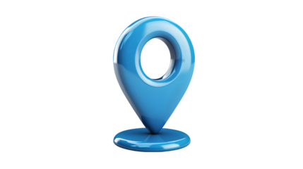 Blue Pointer Icon, Location symbol isolated on transparent background