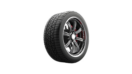 Obraz premium Car wheel isolated on transparent background
