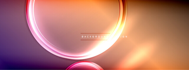 Vector abstract background - liquid transparent bubble shapes on fluid gradient with shadows and light effects