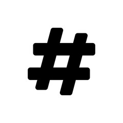 Hashtag icon vector isolated on white background. hashtag vector icon