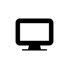 Computer icon vector isolated on white background. PC Icon vector. Computer monitor icon. Flat PC symbol