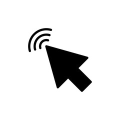 Click icon vector isolated on white background. Cursor icon. Computer mouse click cursor black arrow icons. pointer arrow