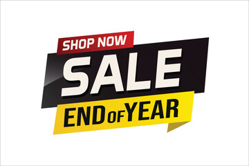 End of year Sale word concept vector illustration with lines and 3d style, landing page, template, ui, web, mobile app, poster, banner, flyer, background, gift card, coupon, label, wallpaper

