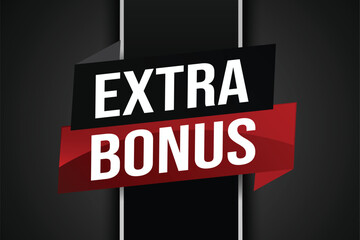 extra bonus word concept vector illustration with lines 3d style for social media landing page, template, ui, web, mobile app, poster, banner, flyer, background, gift card, coupon, label, wallpaper

